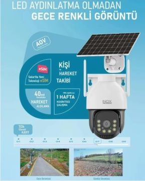 GÜNEŞ PANELLİ E-SİM KARTLI KAMERA